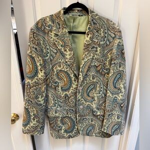 Vintage International Male Blazer Paisley